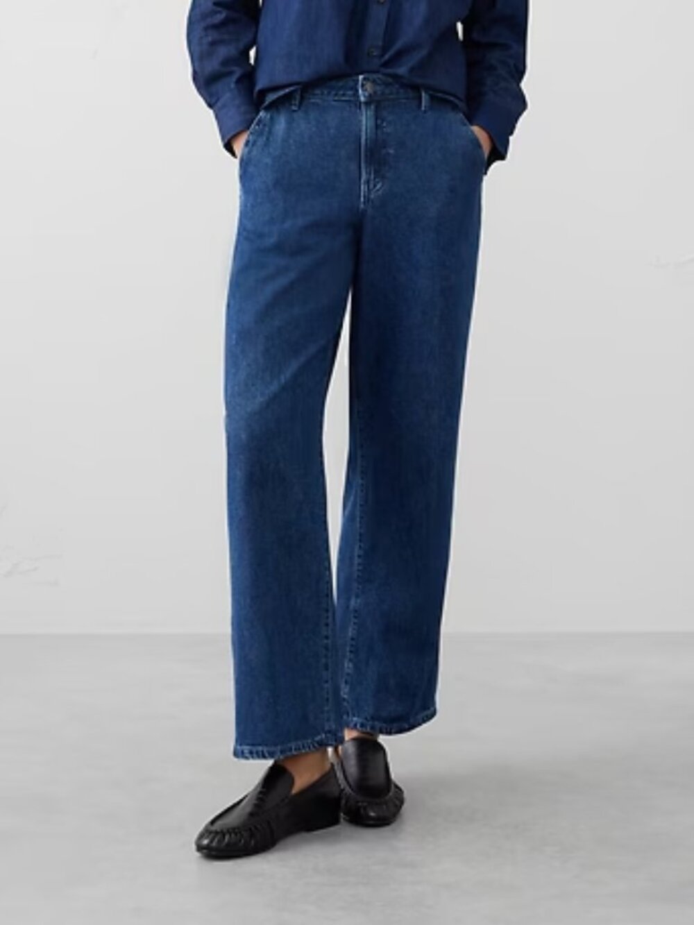 NWT Banana Republic Factory Straight High-Rise Luxe Trouser Jean 28 6 Tall